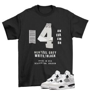 Box Label Shirt To Match Air Jordan 4 Military Black